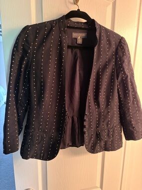 Banana Republic Navy Blazer with Gold Dot Detailing